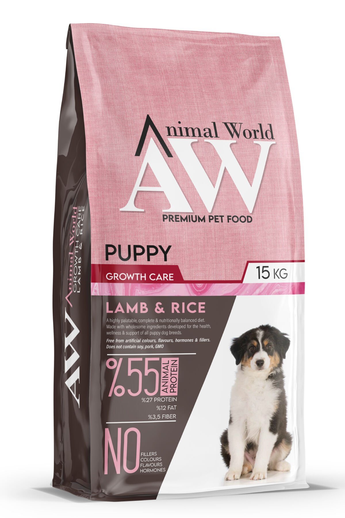 Animal World Puppy Kuzu Etli ve Pirinçli Yavru Köpek Maması 15 Kg