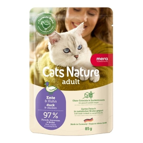 Mera Cats Nature Ördekli Pouch Yetişkin Konserve Kedi Maması 85 Gr 1 Adet