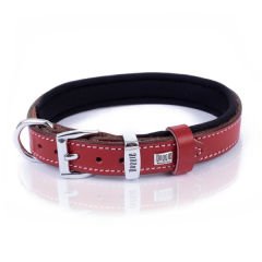 Doggie Konfor Deri İsimlikli Köpek Boyun Tasması Small Kımızı 2x30-35 Cm
