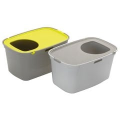 Moderna Top Cat Üstten Giriş Kapalı Kedi Tuvaleti Beyaz 39x59x38h cm