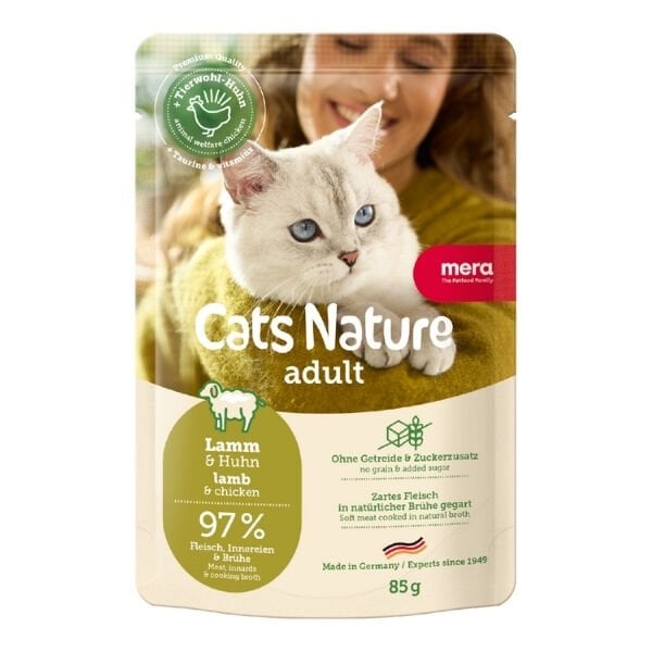 Mera Cats Nature Kuzulu Pouch Yetişkin Konserve Kedi Maması 85 Gr 1 Adet