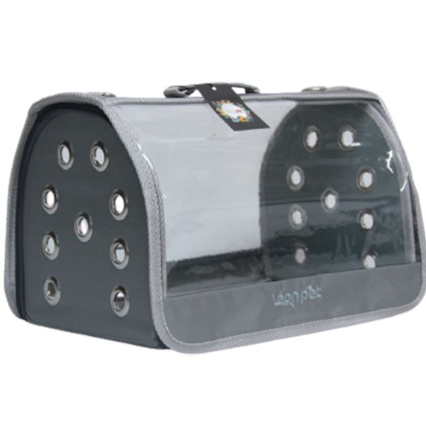 Leon Pet Şeffaf Fly Bag Taşıma Çantası Gri 46x26x26h Cm