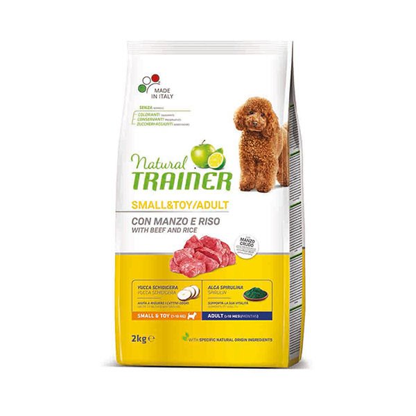 Natural Trainer Adult Mini Beef Dana Etli Mini Irk Yetişkin Köpek Maması 2 Kg