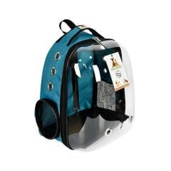 Petzz Astronot Kedi ve Köpek Taşıma Çantası Mavi 25x30x45 Cm
