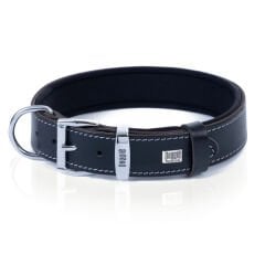 Doggie Comfort Deri Kemik Süslü Köpek Boyun Tasması Large Siyah 3.5x52-60 Cm