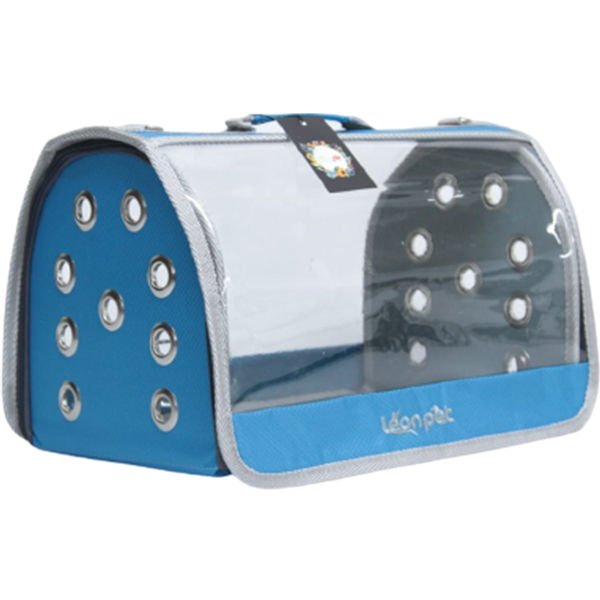 Leon Pet Şeffaf Fly Bag Taşıma Çantası Mavi 46x26x26h Cm