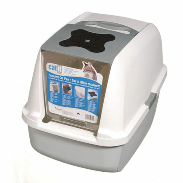 Catit Hooded Kapalı Kedi Tuvalet Kabini Gri 57x46.5x39 Cm