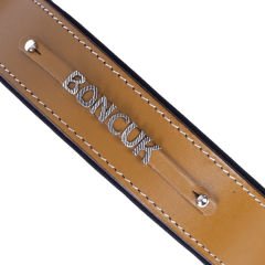 Doggie Konfor Deri İsimlikli Köpek Boyun Tasması Small Camel 4x47-55 Cm