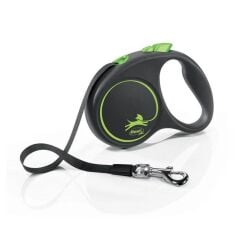 Flexi Black Design Yeşil 5 mt Şerit Otomatik Tasma Large