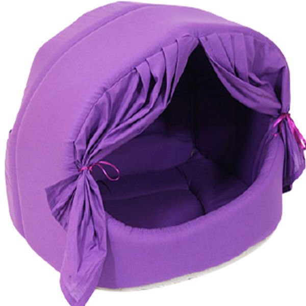 Petpretty Vp-1555 Perdeli Kumaş Yuva Mor 40X50X36h Cm