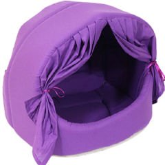 Petpretty Vp-1555 Perdeli Kumaş Yuva Mor 40X50X36h Cm