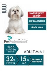 Pro Performance Somonlu ve Yaban Mersinli Küçük Irk Yetişkin Köpek Maması 7 Kg