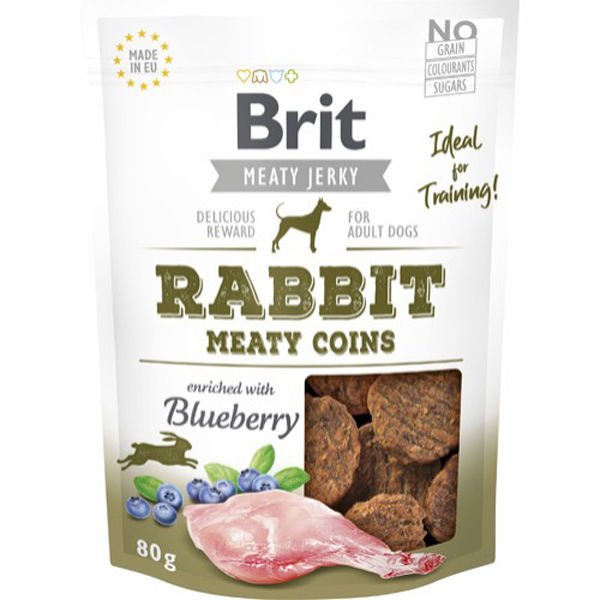 Brit Meaty Coins Tavşan Etli ve Yaban Mersinli Köpek Ödül Maması 80 Gr