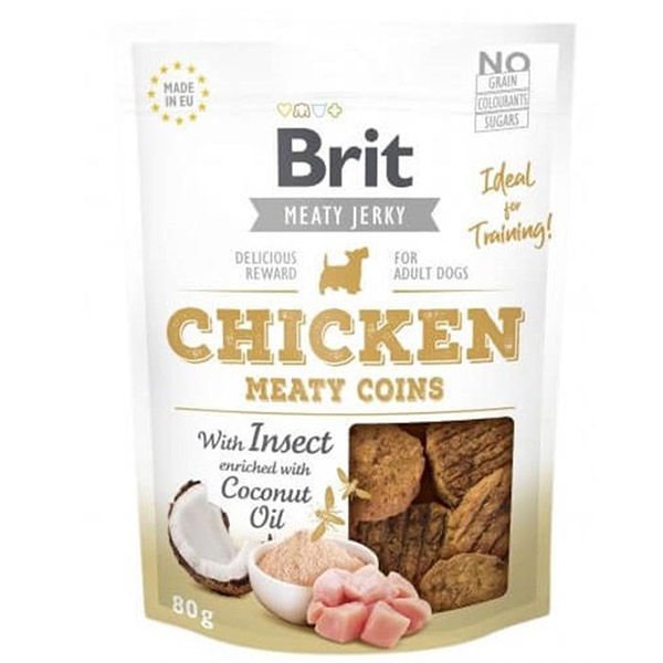Brit Meaty Coins Tavuk Etli ve Hindistan Cevizli Köpek Ödül Maması 80 Gr