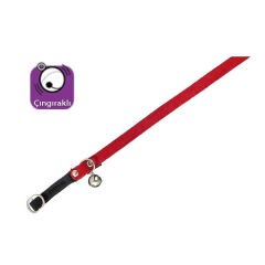 Karlie Kadife Kedi Boyun Tasması Çıngıraklı 30 Cm Kırmızı