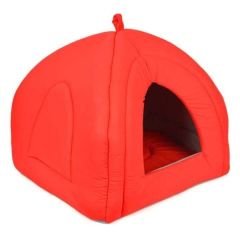 Petpretty Vp-1561 Piramit Kumaş Yuva Kırmızı 43x43x40 Cm