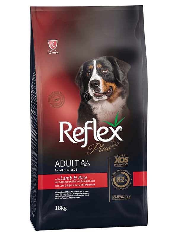 Reflex Plus Maxi Breeds Kuzu Etli Büyük Irk Yetişkin Köpek Maması 18 Kg