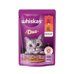 Whiskas Duo Kümes Hayvanlı ve Sığır Etli Pouch Konserve Kedi Maması 85 Gr