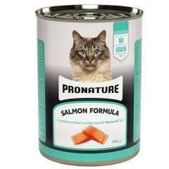 Pronature Tahılsız Somonlu Kısırlaştırılmış Konserve Kedi Maması 1 Adet 400 Gr