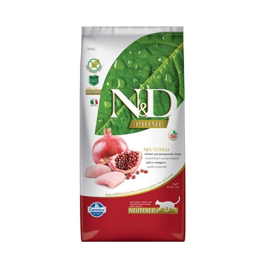 N&D Tahılsız Tavuk Narlı Kısırlaştırılmış Yetişkin Kedi Maması 10 kg