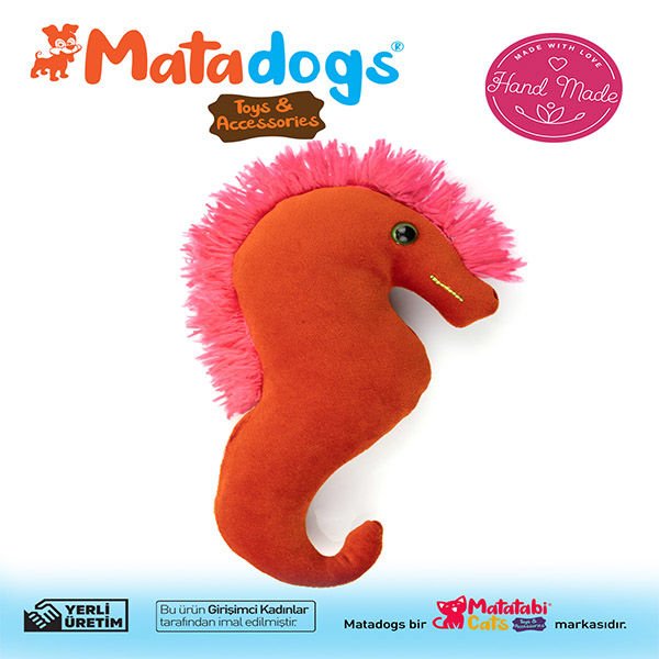 Mata Dogs Soi Deniz Atı Köpek Oyuncağı 26 Cm Turuncu