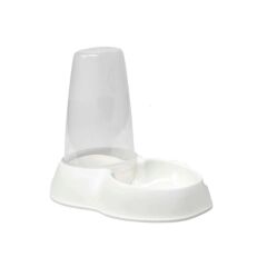 Moderna Sensiflo Hazneli Kedi ve Köpekler için Mama ve Su Kabı Beyaz 1,5 Lt