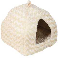 Petpretty Vp-1635 Piramit Peluş Kumaş Yuva Beyaz 43x43x40 Cm