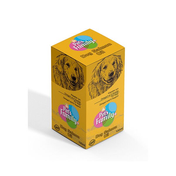 Pets Family Köpek Deri ve Tüy Bakımı Desteği için Somon Yağı 100 Ml