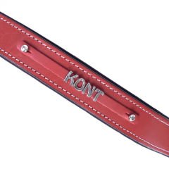 Doggie Konfor Deri İsimlikli Köpek Boyun Tasması Medium Kırmızı 3x42-50 Cm