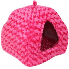 Petpretty Vp-1639 Piramit Peluş Kumaş Yuva Pembe 43x43x40 Cm