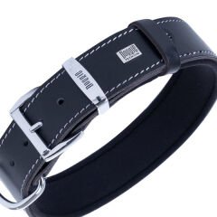 Doggie Comfort Deri Kemik Süslü Köpek Boyun Tasması Large Siyah 4x57-65 Cm