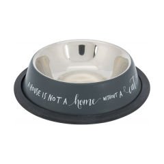Trixie Paslanmaz Çelik Kedi Mama ve Su Kabı Gri 0.2 Lt
