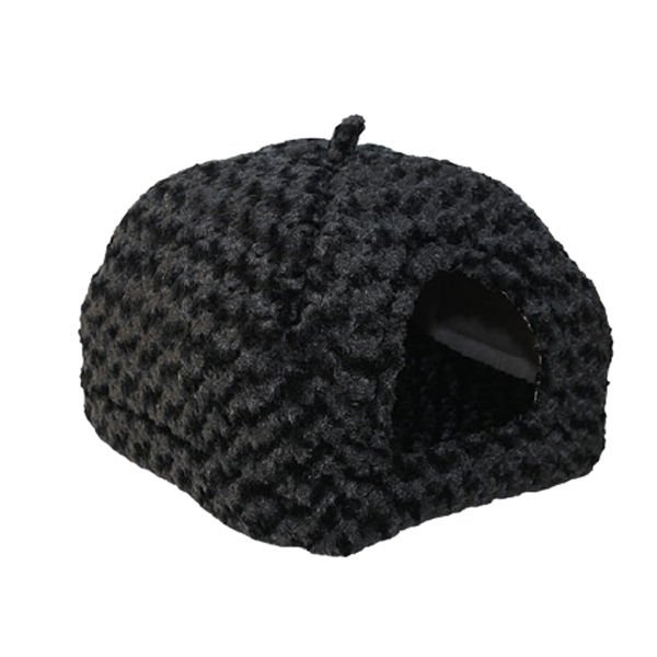 Petpretty Vp-5546 Piramit Peluş Kumaş Yuva Siyah 43x43x40 Cm