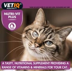 Vet IQ Nutri-vit Plus for Cats & Kittens Kediler İçin Vitamin & Mineral Takviyesi 70 gr