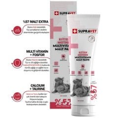 Supravet Kalsiyum ve Taurinli Hamile ve Yavru Kediler için Multi Vitamin Kedi Malt Macunu 30 Gr