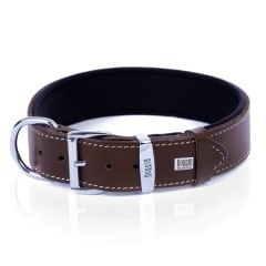 Doggie Konfor Deri İsimlikli Köpek Boyun Tasması Large Kahverengi 3.5x52-60 Cm