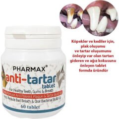 Pharmax Anti-Tartar Kedi Köpek Diş Taşı Giderici Tablet 60 Adet