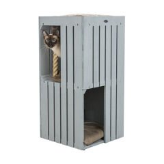 Trixie Tower Kedi Tırmalama ve Oyun Evi Gri/Kum Beji 77 Cm