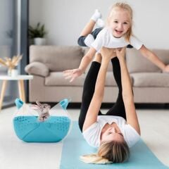 İmac Baggy Kemirgen ve Yavru Kedi Taşıma Çantası Açık Mavi 36x25x29 Cm