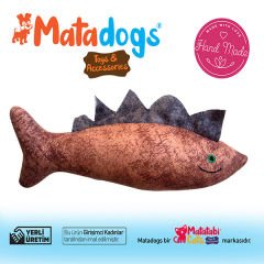 Mata Dogs Spino Balık Şekilli Köpek Oyuncağı Turuncu 25 Cm