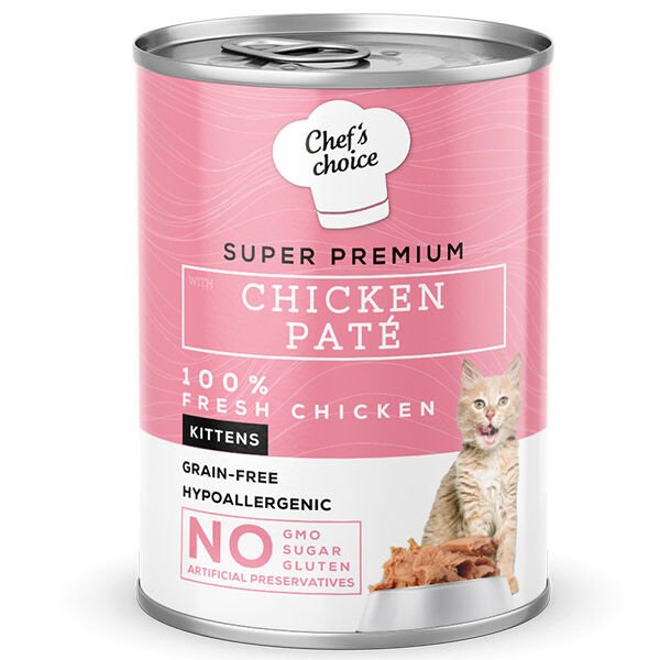 Chefs Chıoice Kitten Tavuklu Ezme Yavru Kedi Konservesi 400 Gr