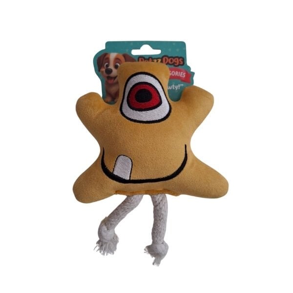 PetzzDogs Miny Sesli Dayanıklı Peluş Köpek Çiğneme Oyuncağı Sarı 22x15 Cm