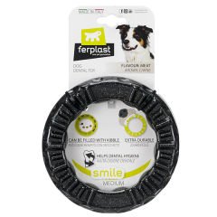 Ferplast Smile Aromalı Halka Oyuncak Siyah Medium