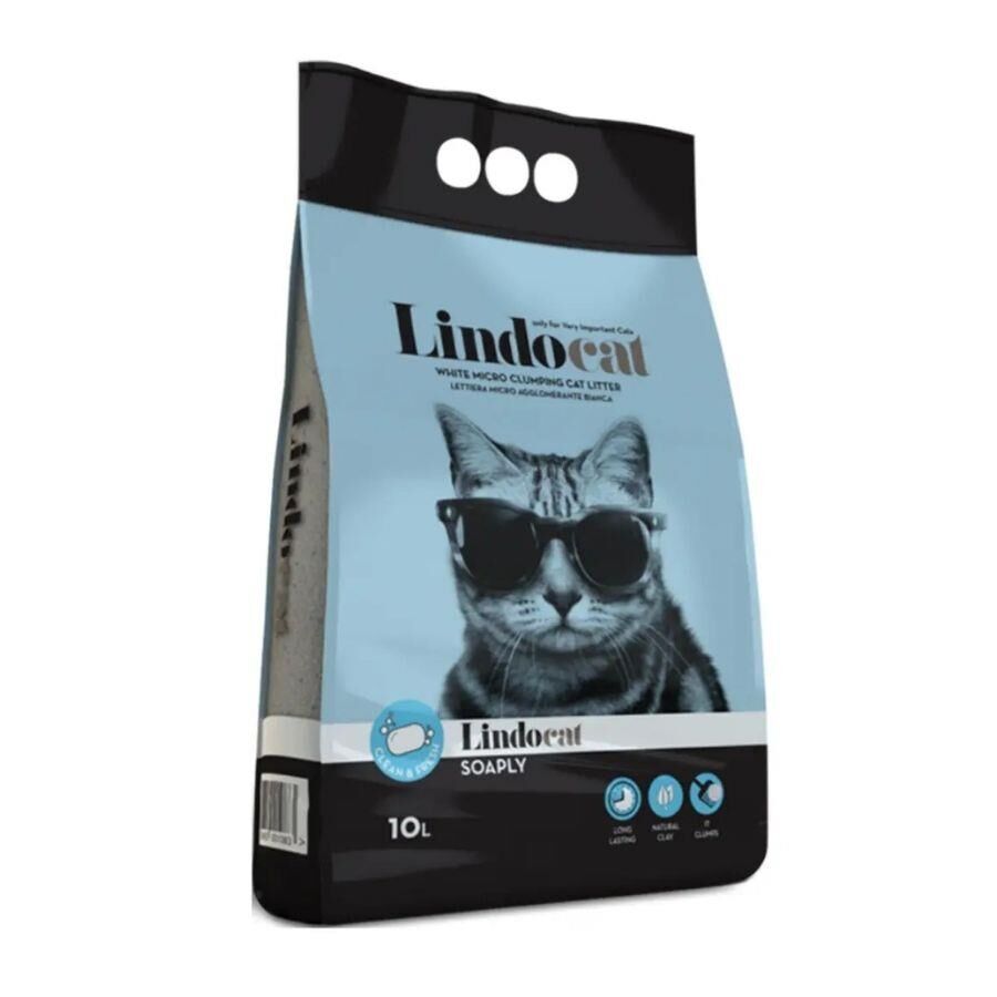 Lindocat Marsilya Sabun Kokulu Topaklanan İnce Taneli Bentonit Kedi Kumu 10 Lt