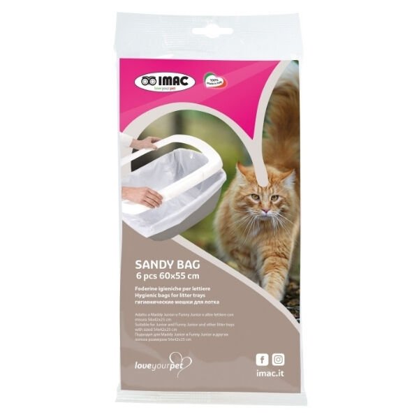 İmac Sandy Bag Kedi Tuvaleti Poşeti 6 Adet 60x55 Cm