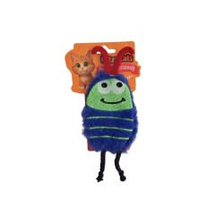 PetzzCats Bug Matatabi ve Çıngırak Sesli Peluş Kedi Oyuncağı Mavi 16x8 Cm