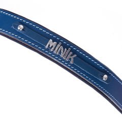 Doggie Konfor Deri İsimlikli Köpek Boyun Tasması Medium Royal Mavi 3.5x47-55 Cm