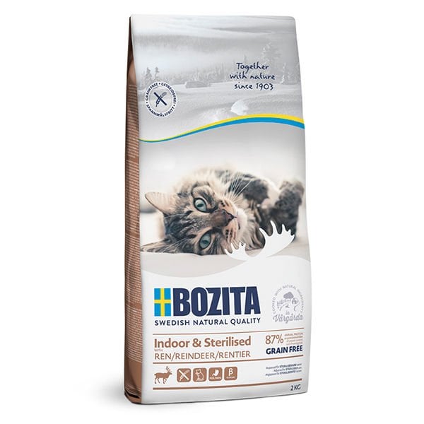 Bozita Adult İndoor Kısırlaştırılmış Tahılsız Geyikli Yetişkin Kedi Maması 2 Kg