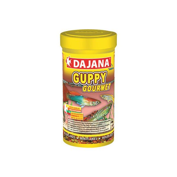 Dajana Guppy Gourmet Flakes Akvaryum Balık Yemi 100 Ml 20 Gr