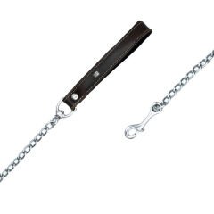 Doggie Comfort Deri Zincirli Köpek Gezdirme Tasması Medium Kahverengi 3.5x110 Cm